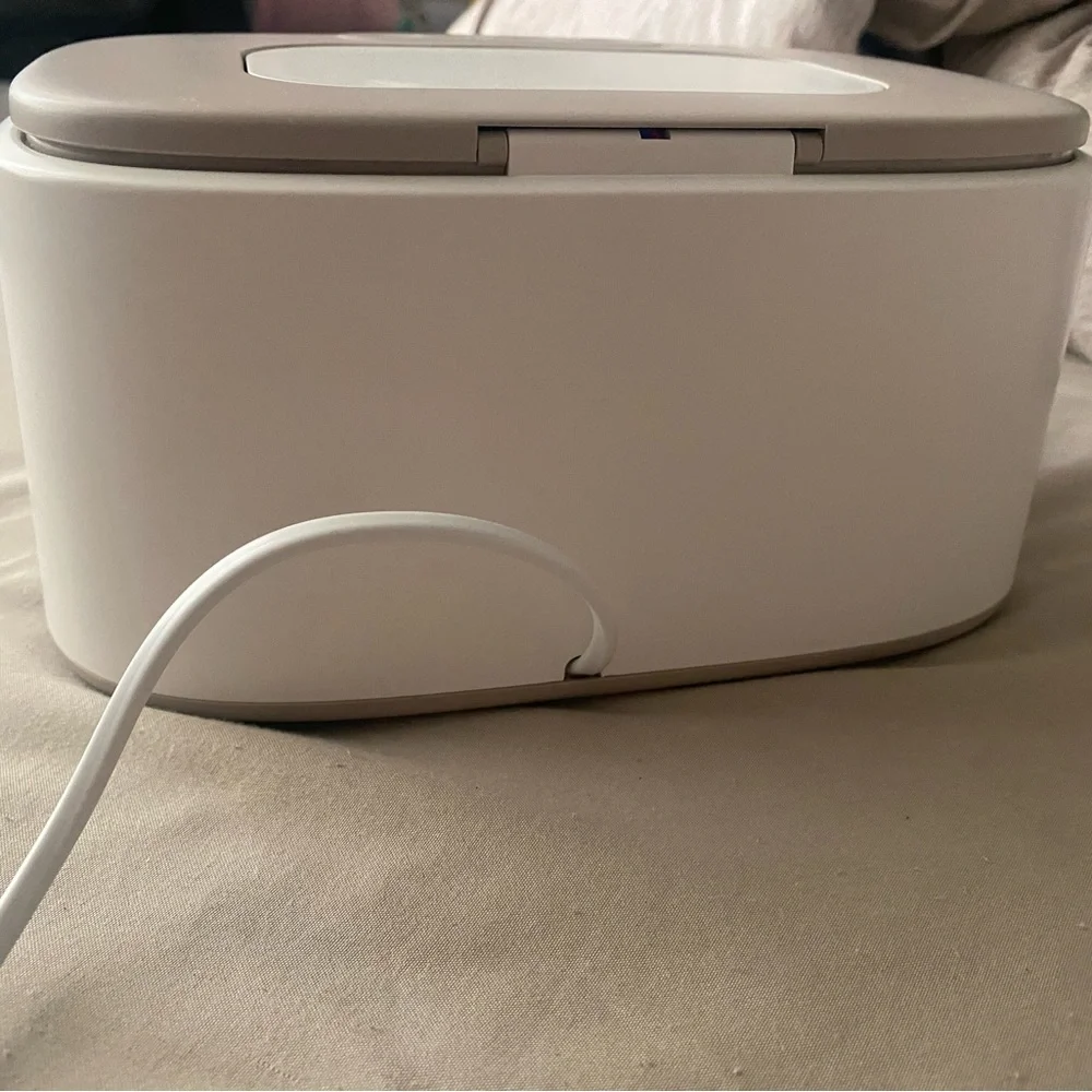 Beige and White baby wipe warmer